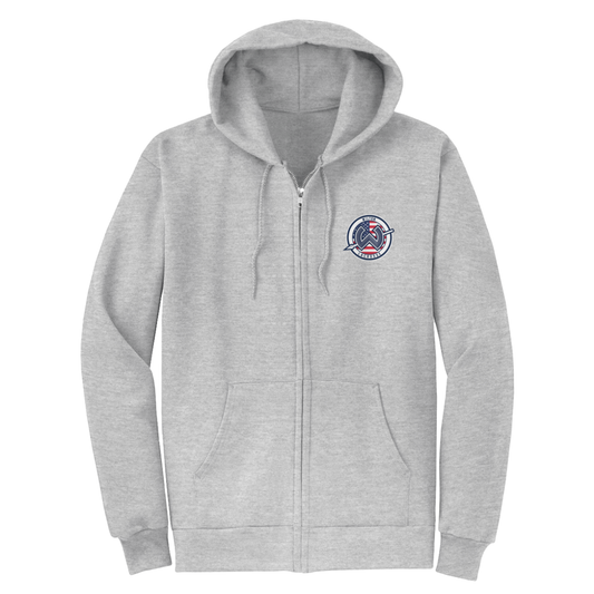 Adult Wilton Lacrosse Port & Company Full Zip Hoodie