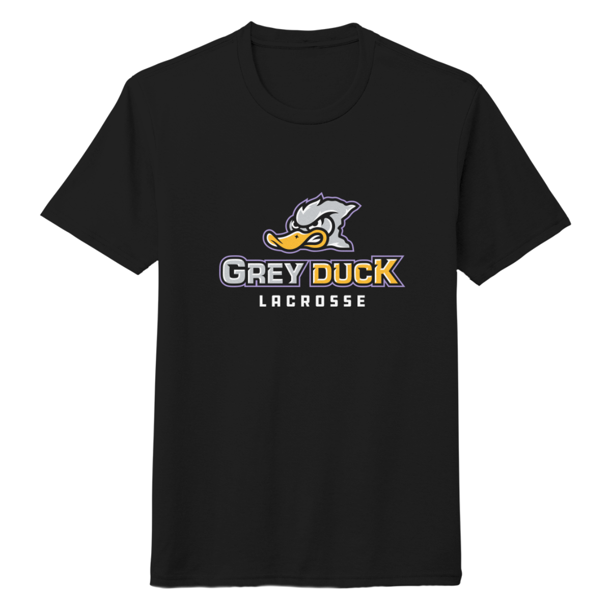 Adult Grey Duck Lacrosse District Perfect Tri Tee