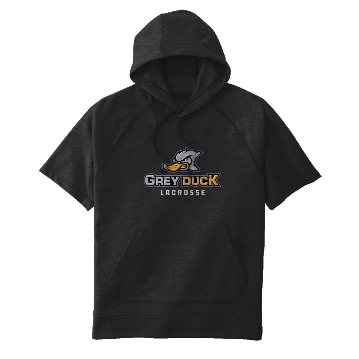 Adult Grey Duck Lacrosse Sport-Tek Tri-Blend SS Hoodie