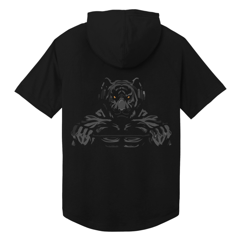 Adult Iron Claw Lifting Tri-Blend Fleece SS Hooded Pullover