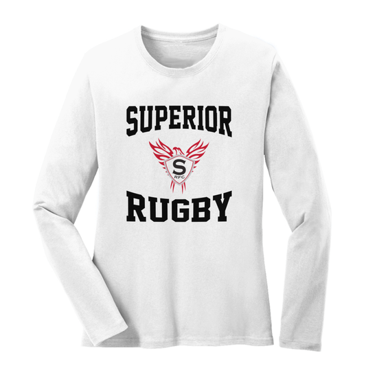 Womens Superior Rugby Port & Co Cotton Long Sleeve