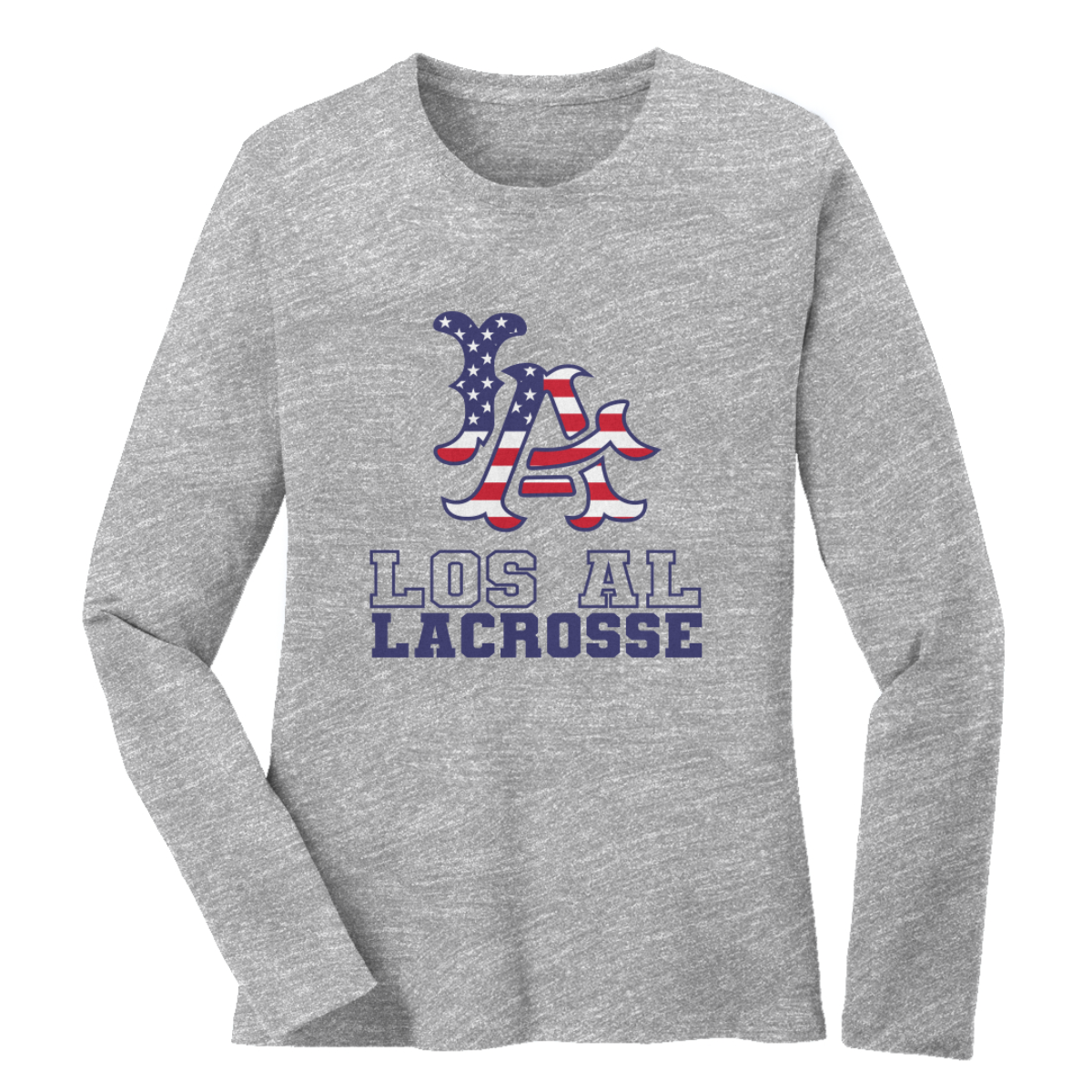 Women's Los Al Lacrosse Port & Co Cotton Long Sleeve