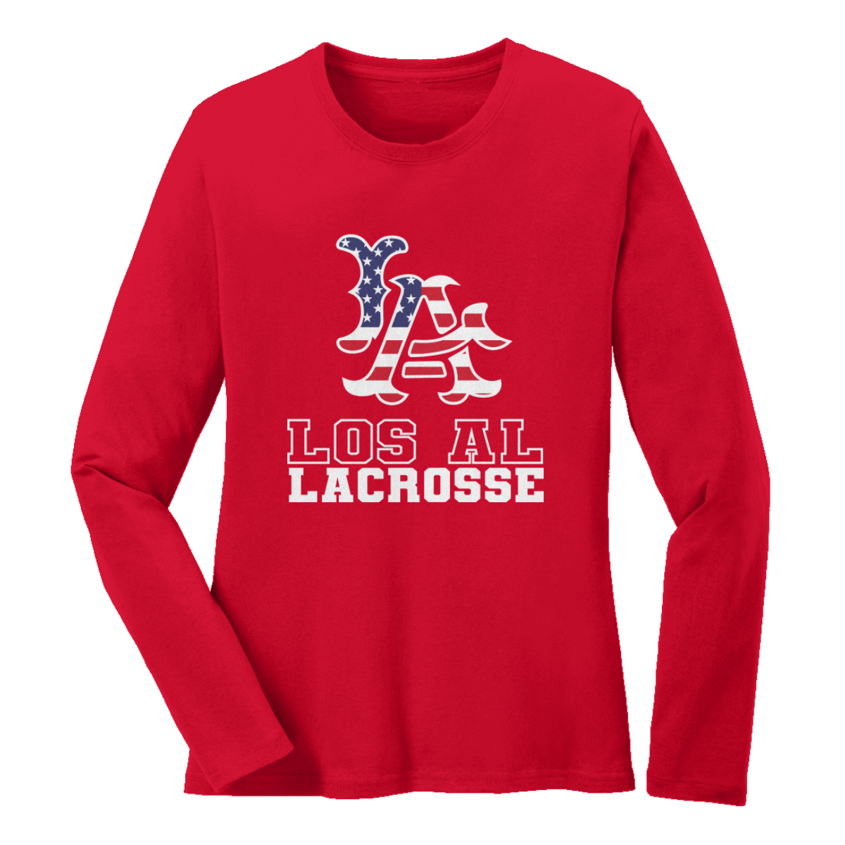 Women's Los Al Lacrosse Port & Co Cotton Long Sleeve
