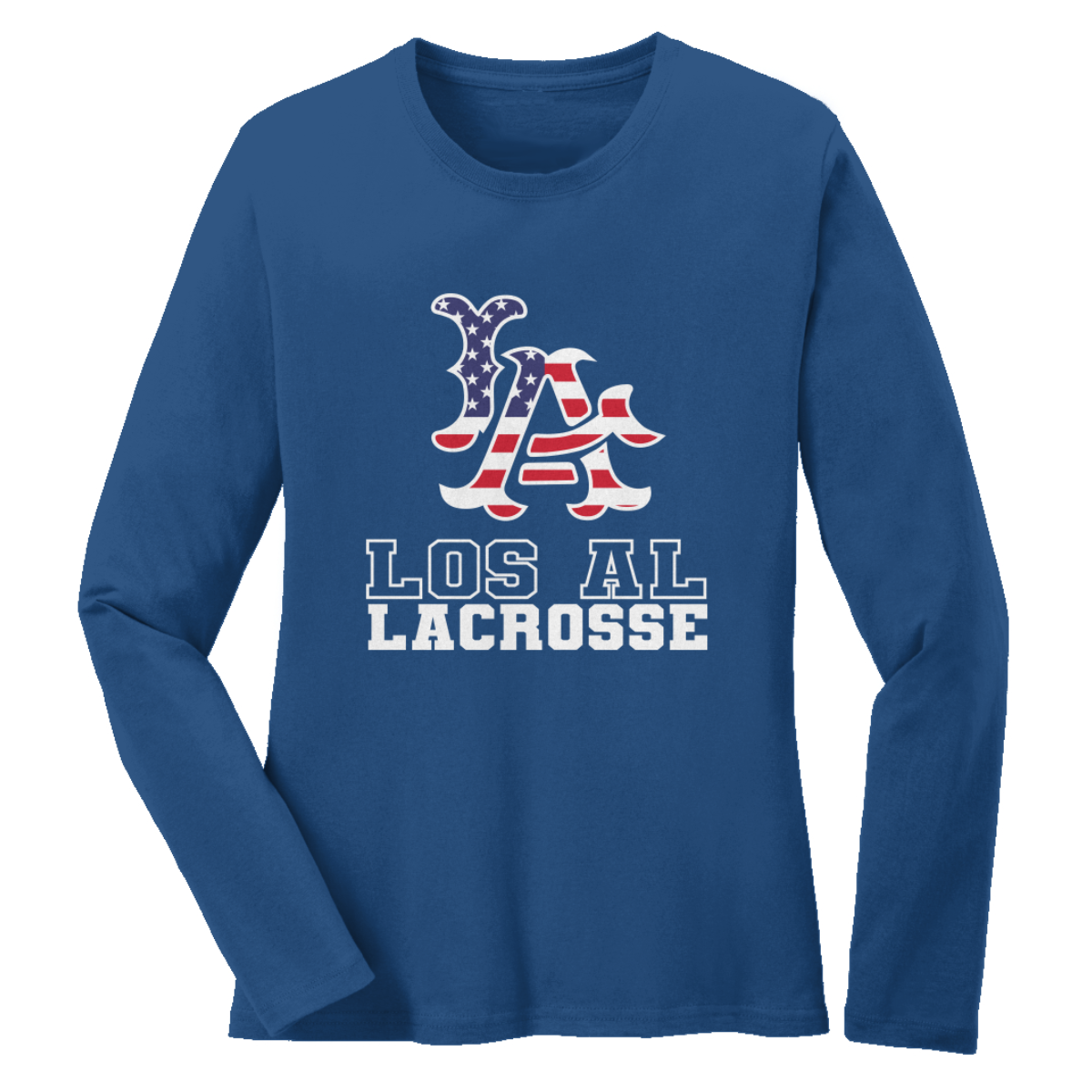 Women's Los Al Lacrosse Port & Co Cotton Long Sleeve