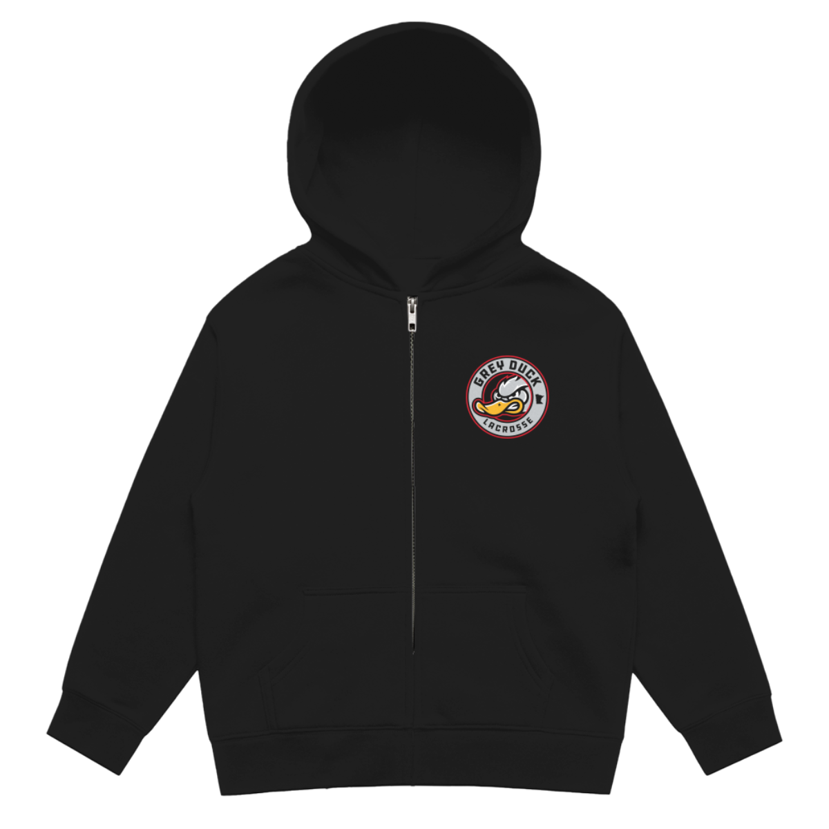 Youth Grey Duck Lacrosse AS Colour Relax Zip Hoodie