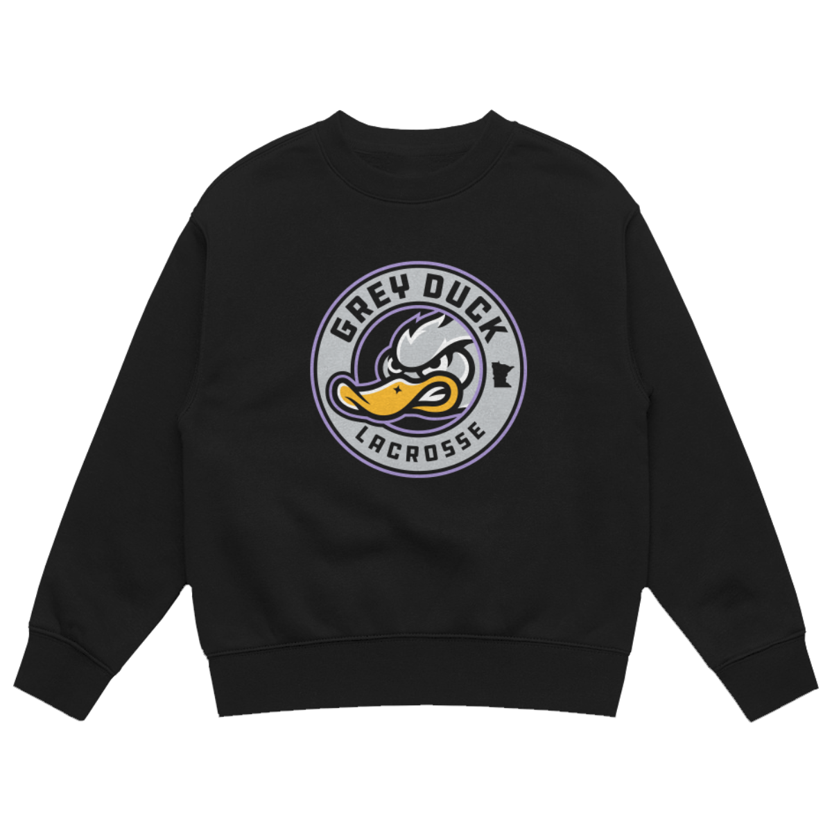 Youth Grey Duck Lacrosse AS Colour Relax Crewneck
