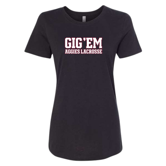 Women's Texas A&M Men's Lacrosse Next Level Ideal T-Shirt