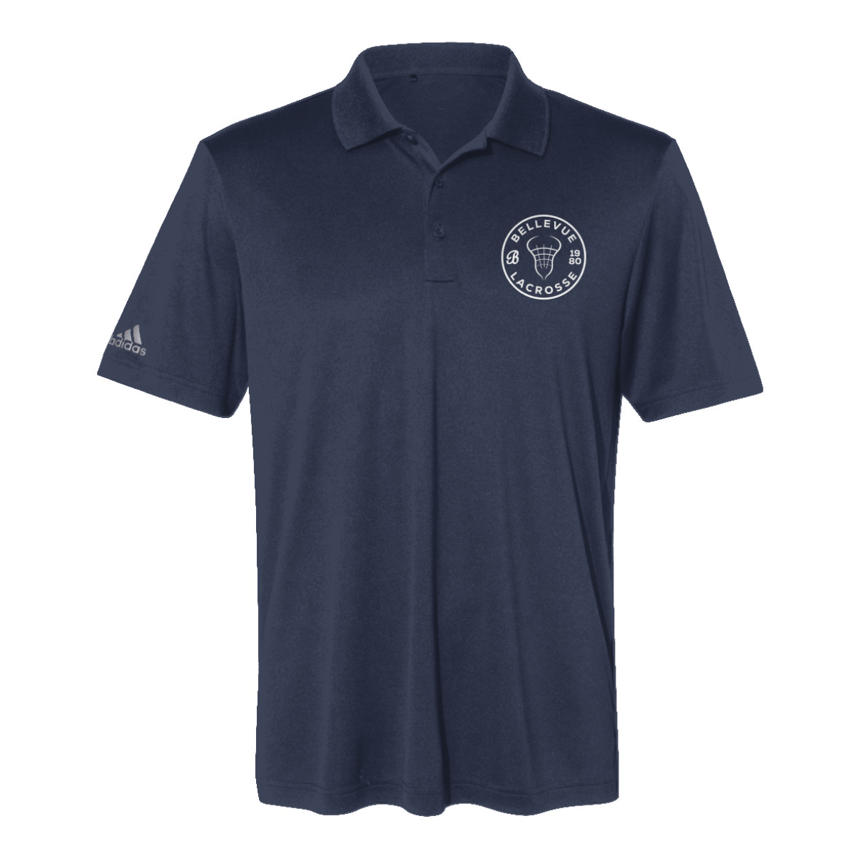 Adult Bellevue Lacrosse Team Travel Adidas Performance Polo
