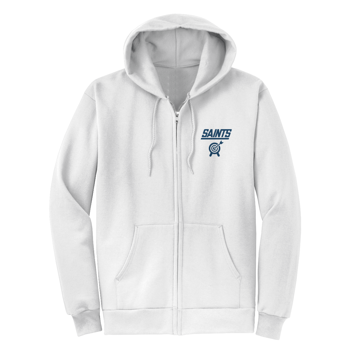 Adult Saints Archery Port & Company Full Zip Hoodie