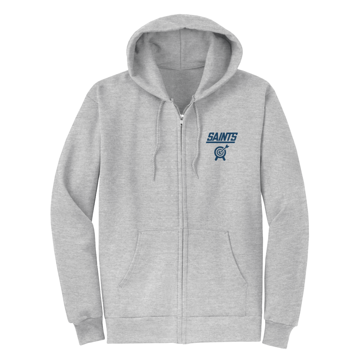 Adult Saints Archery Port & Company Full Zip Hoodie