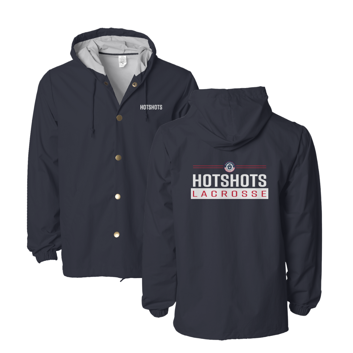 Adult Hotshots Lacrosse ITC Water-Resistant Hooded Windbreaker