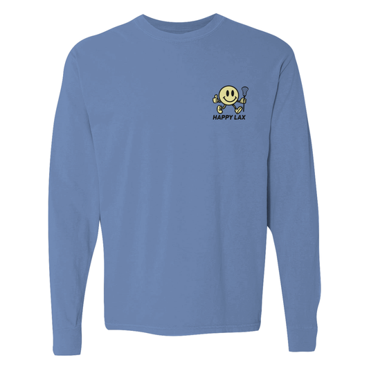 Adult Happy Lax Comfort Colors Long Sleeve T-Shirt