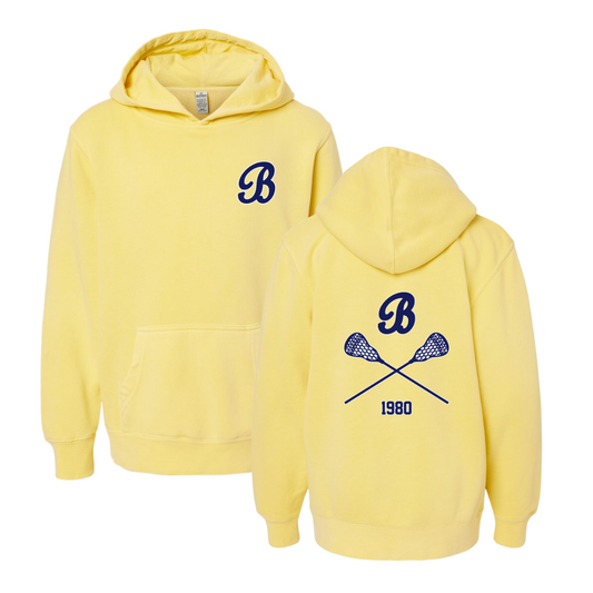Youth Bellevue Lacrosse Pigment-Dyed Hoodie