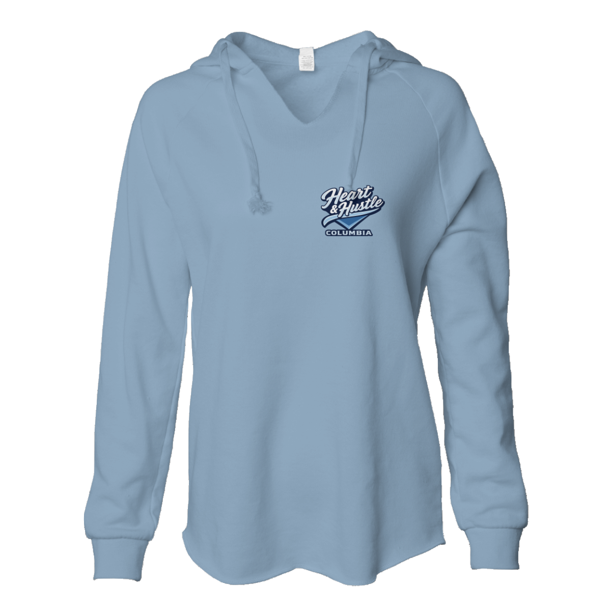 Women's Heart and Hustle Baseball ITC Lightweight Wash Hoodie