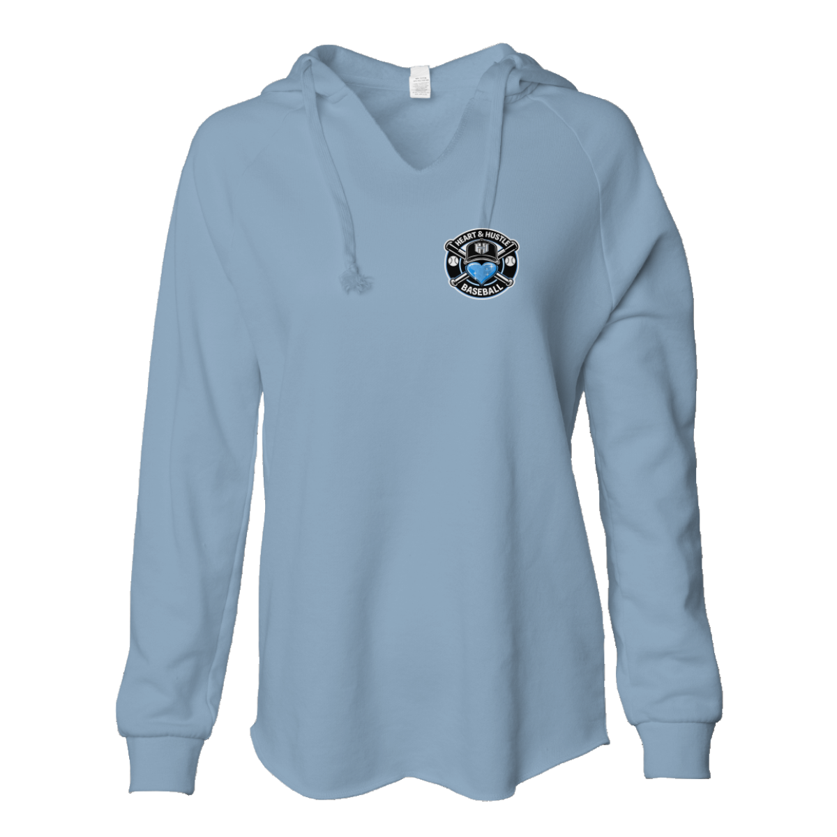 Women's Heart and Hustle Baseball ITC Lightweight Wash Hoodie