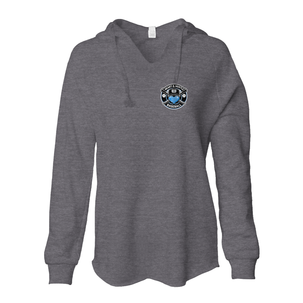 Women's Heart and Hustle Baseball ITC Lightweight Wash Hoodie