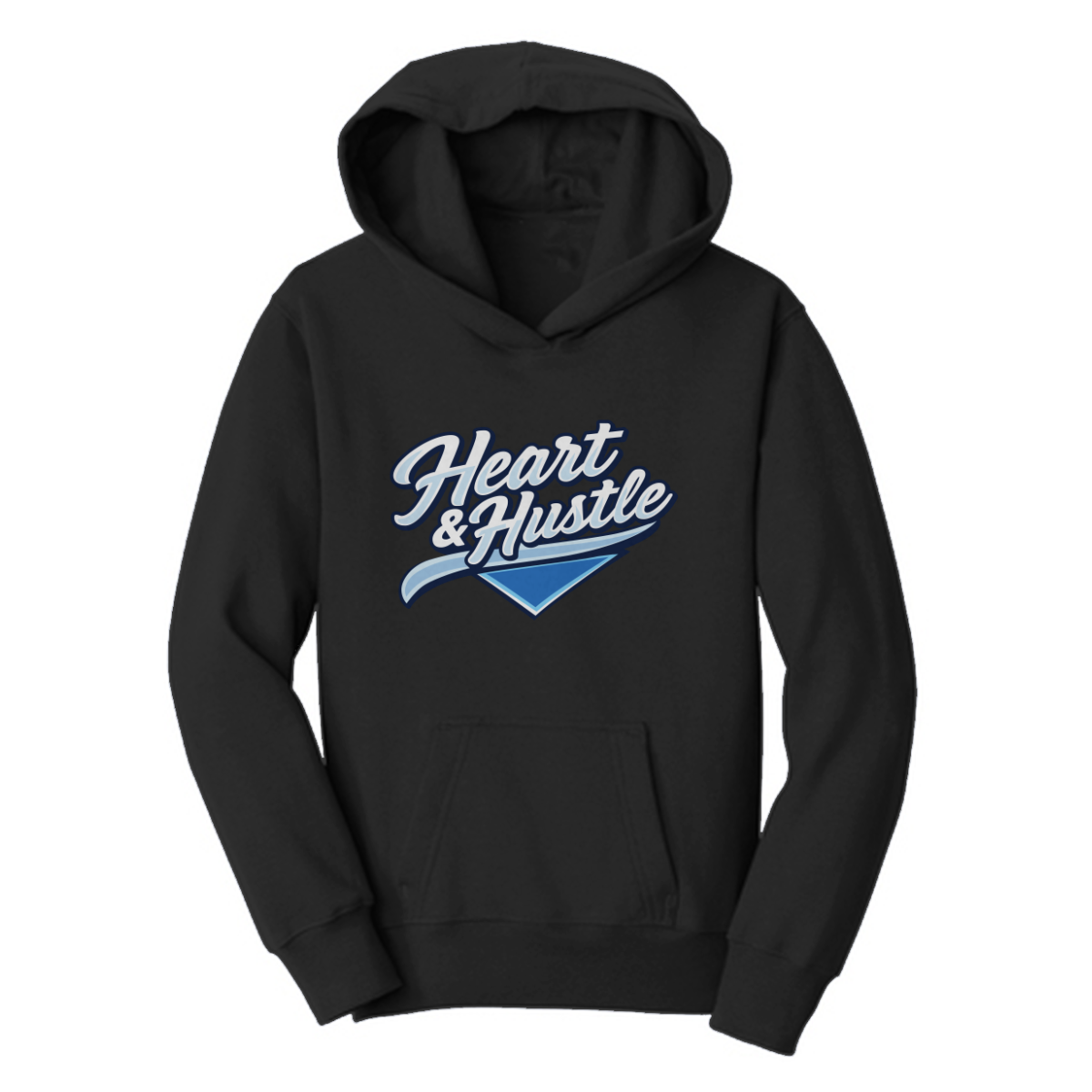 Youth Heart and Hustle Baseball Port & Company Hoodie