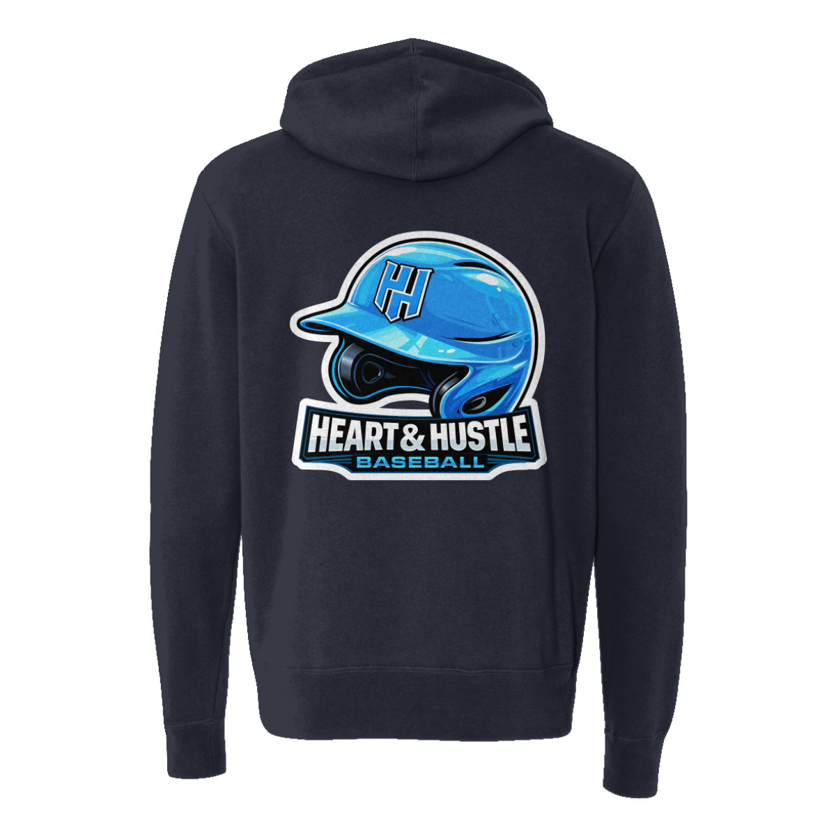 Adult Heart and Hustle Baseball ITC Lightweight Full Zip Hoodie