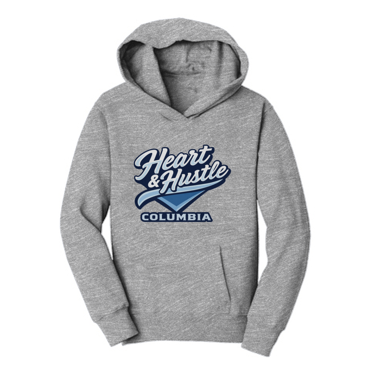 Youth Heart and Hustle Baseball Port & Company Hoodie