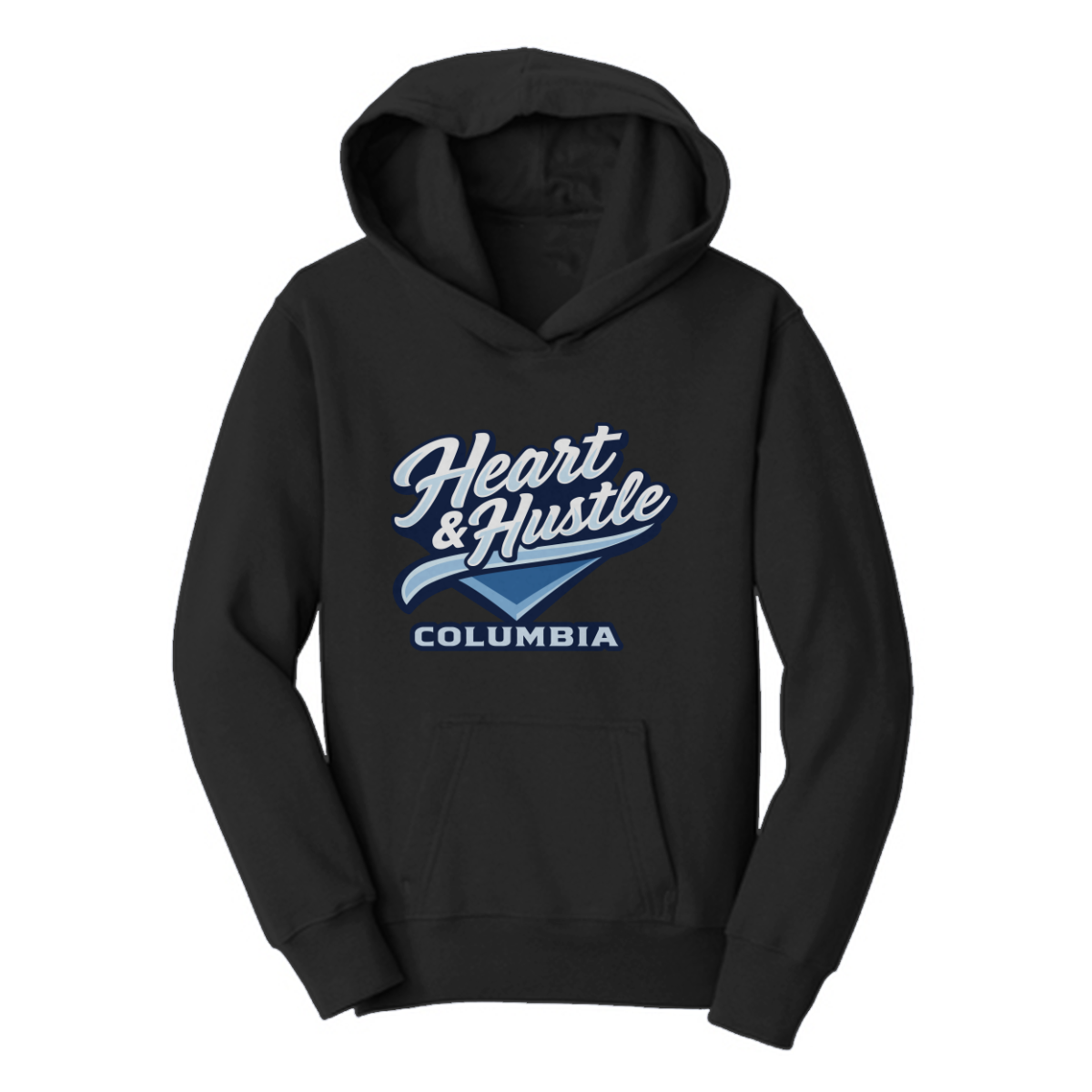 Youth Heart and Hustle Baseball Port & Company Hoodie