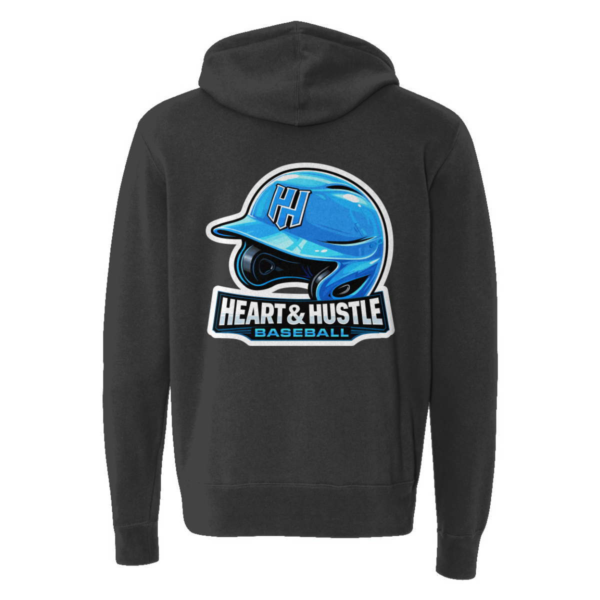 Adult Heart and Hustle Baseball ITC Lightweight Full Zip Hoodie