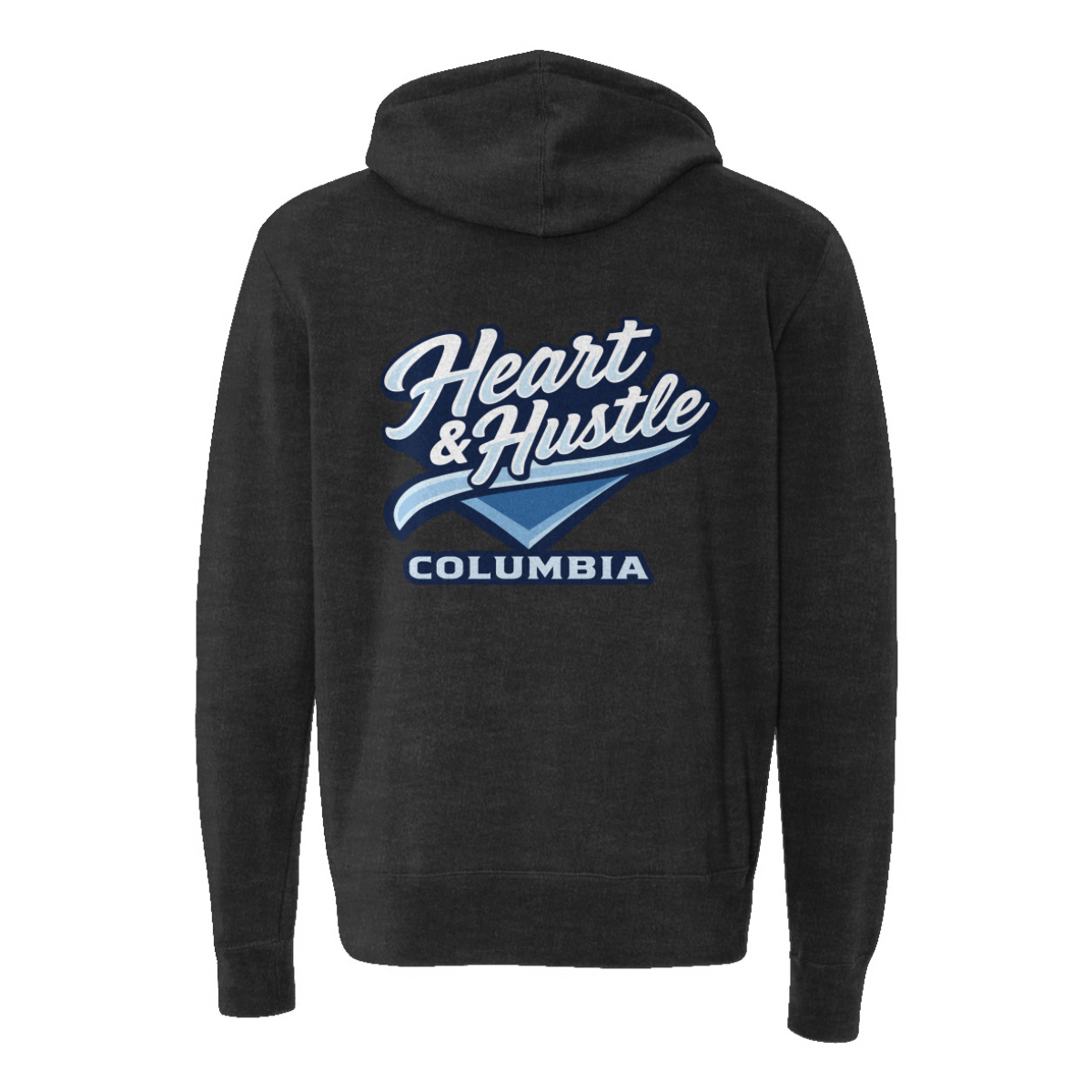 Adult Heart and Hustle Baseball ITC Lightweight Full Zip Hoodie