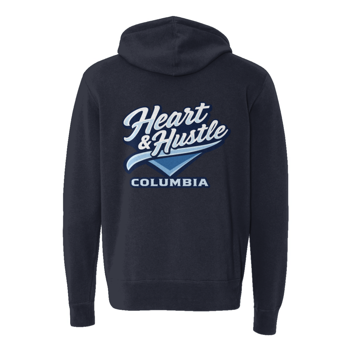 Adult Heart and Hustle Baseball ITC Lightweight Full Zip Hoodie