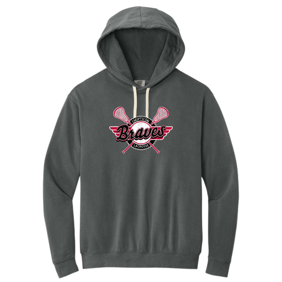 Adult Lady Braves Comfort Colors Lightweight Hoodie