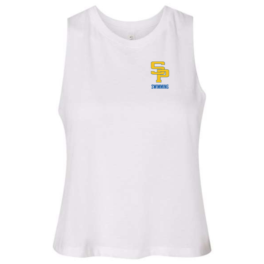 Women's St. Paul's Swimming Bella + Canvas Racerback Cropped Tank