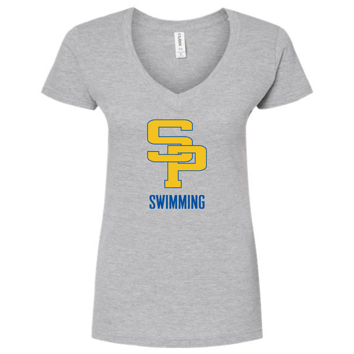 Women's St. Paul's Swimming Tultex V-Neck T-Shirt