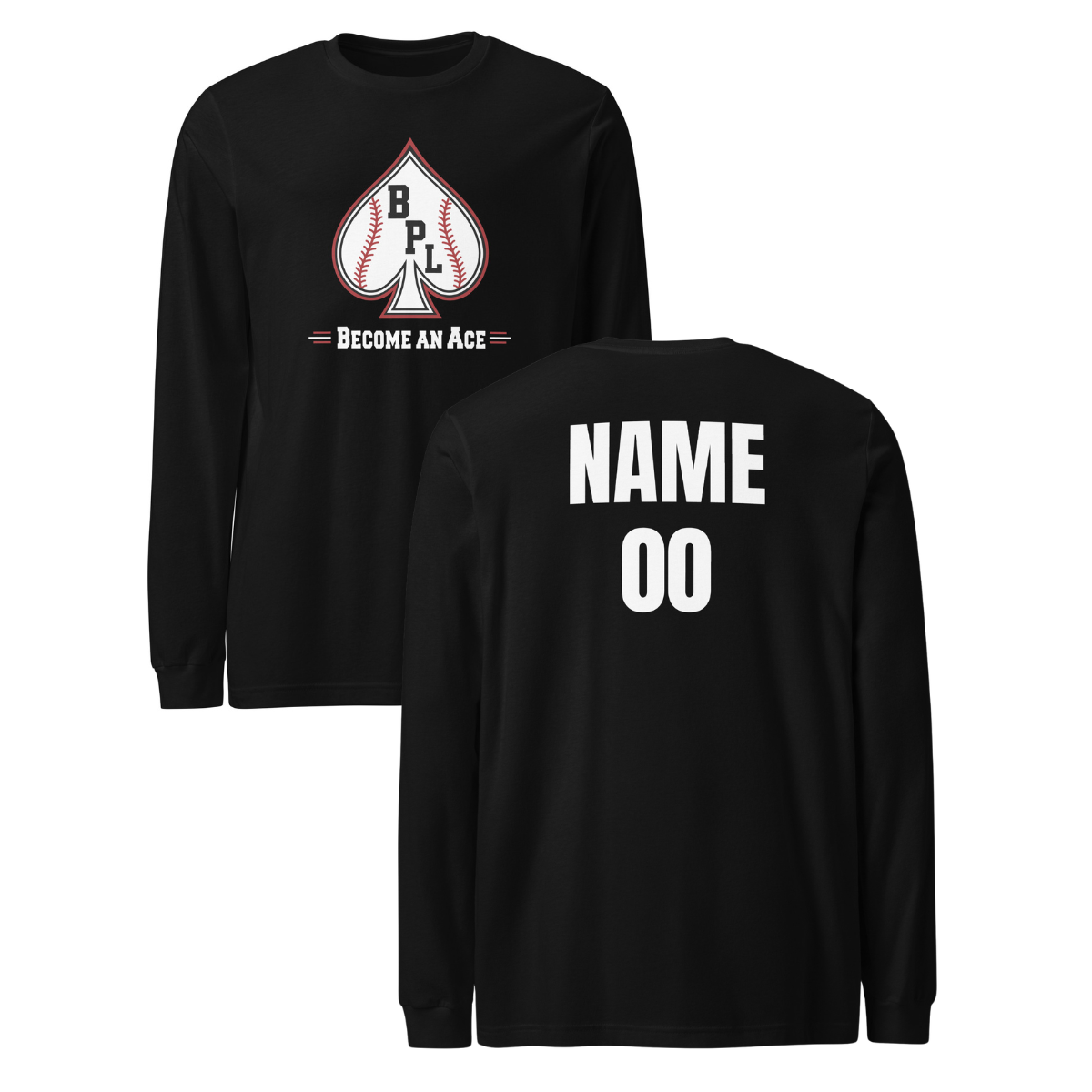 Personalizable - Adult Bradley Pitching Lab Bella + Canvas Long Sleeve Tee