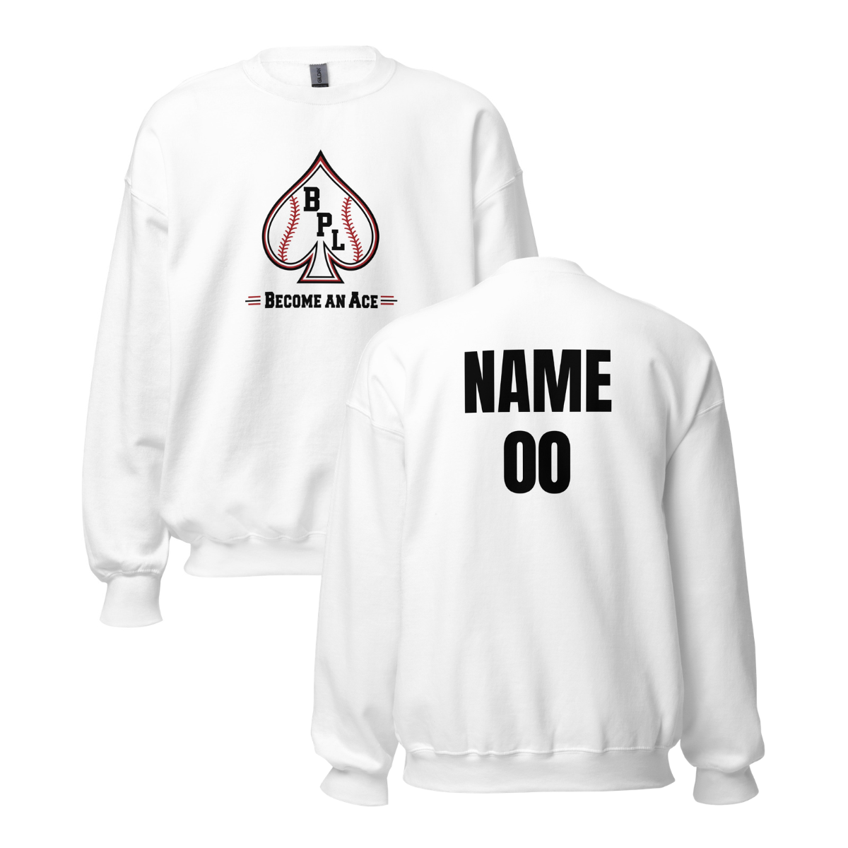 Personalizable - Adult Bradley Pitching Lab Gildan Crewneck Sweatshirt
