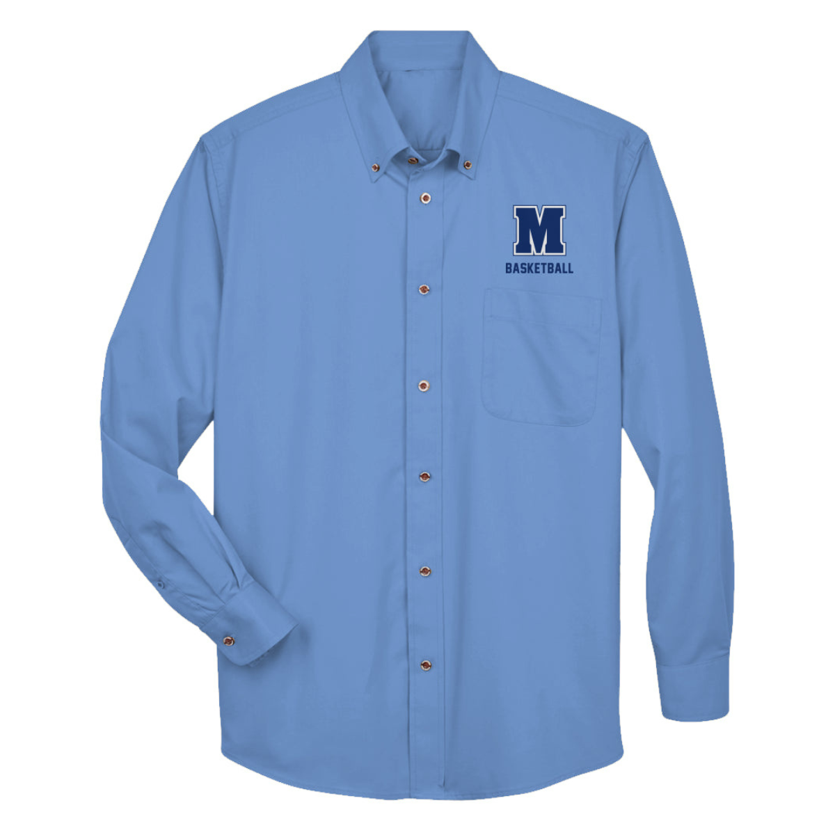 Men's Maclay Basketball Long Sleeve Button Down Twill Shirt