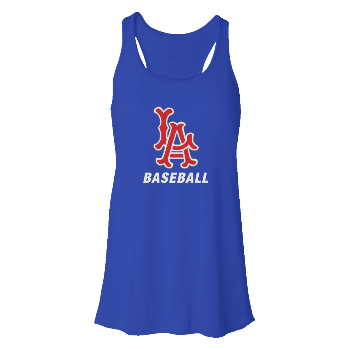 Women's LA Baseball Bella + Canvas Flowy Racerback Tank