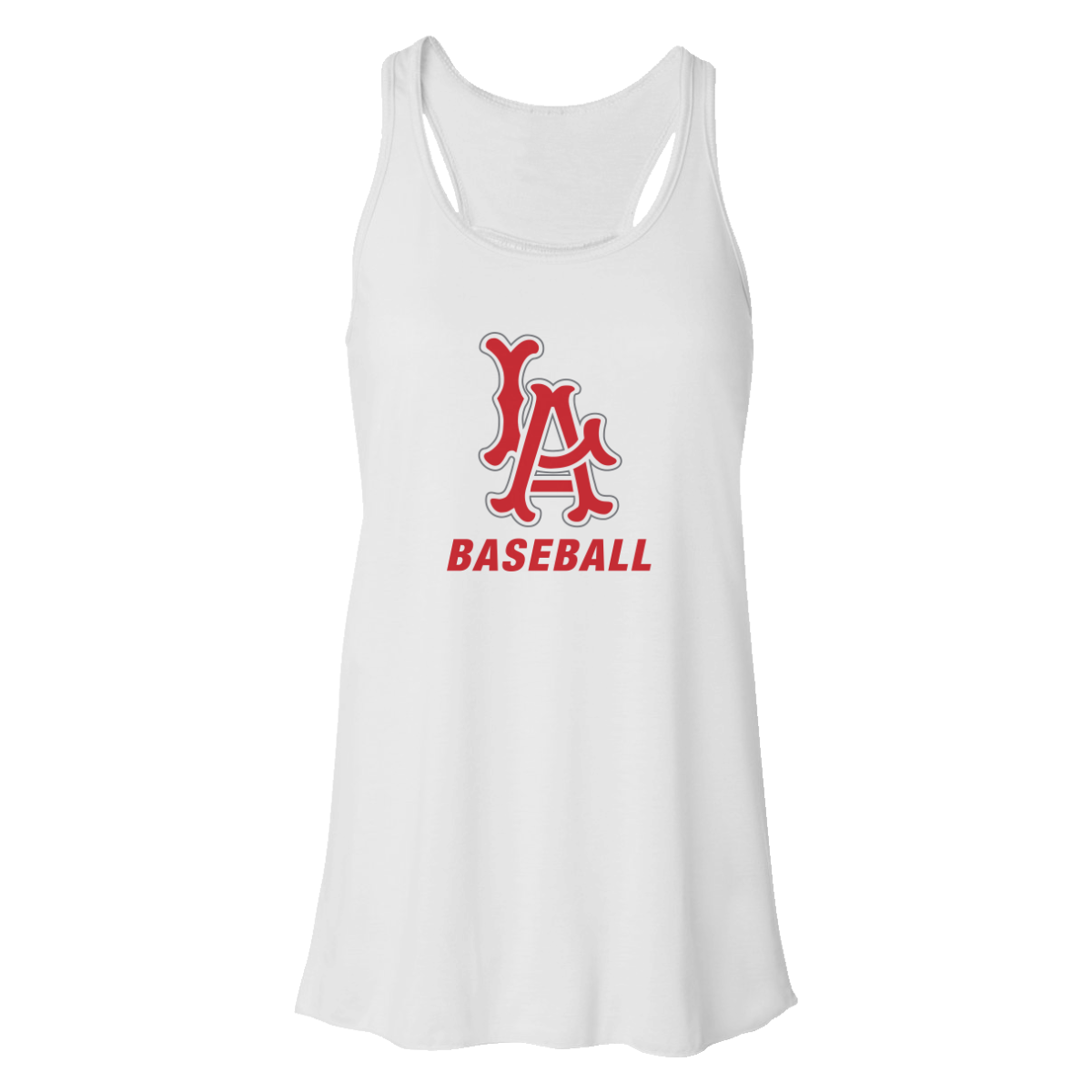 Women's LA Baseball Bella + Canvas Flowy Racerback Tank
