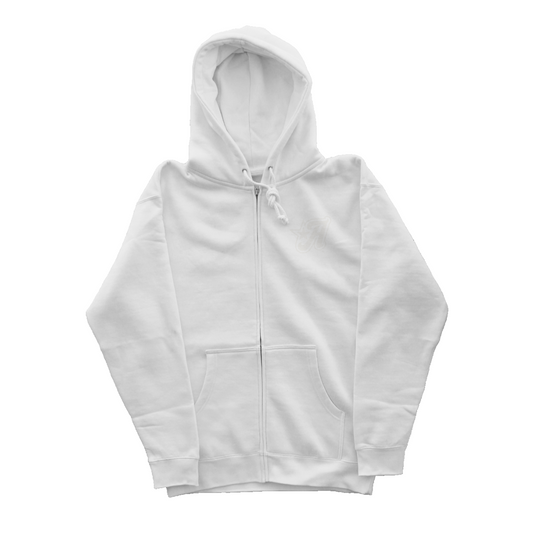 Adult Alliance LA Independent Zip Hoodies - White-on-white