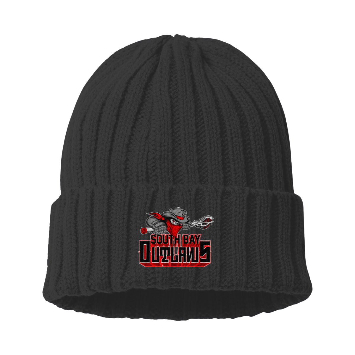 South Bay Outlaws Atlantis Headwear Cable Knit Cuffed Beanie