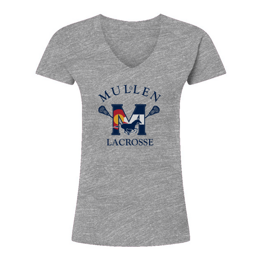 Women's Mullen Lacrosse Tultex V-Neck T-Shirt
