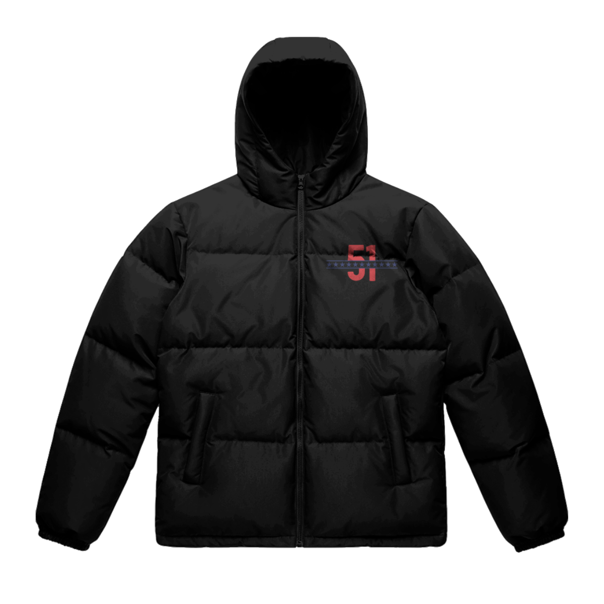 Adult 51 Stars AS Colour Hooded Puffer Jacket