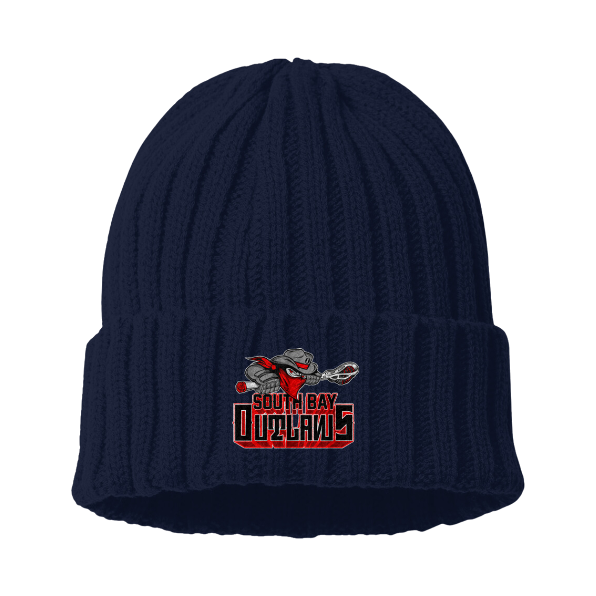 South Bay Outlaws Atlantis Headwear Cable Knit Cuffed Beanie