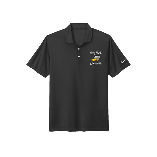 Adult Grey Duck Lacrosse Nike Dri-FIT Micro Pique 2.0 Polo