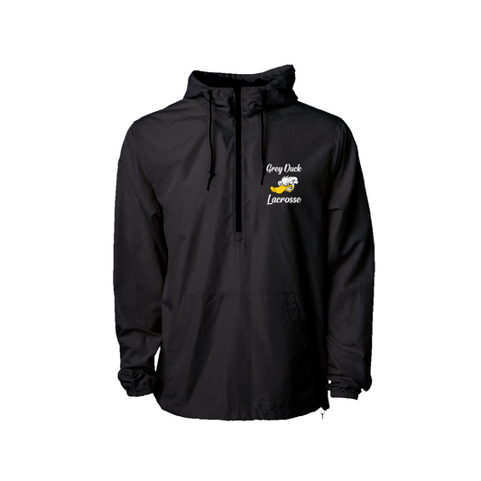 Adult Grey Duck Lacrosse Lightweight Pullover Windbreaker