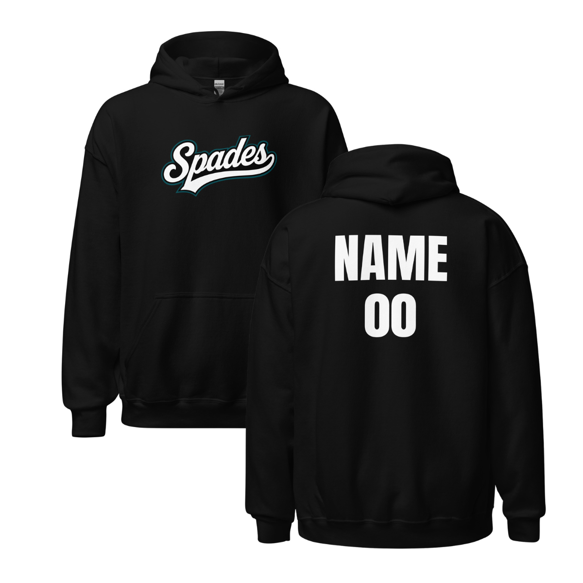 Personalizable -  Adult South Bay Spades Gildan Heavy Blend Hoodie