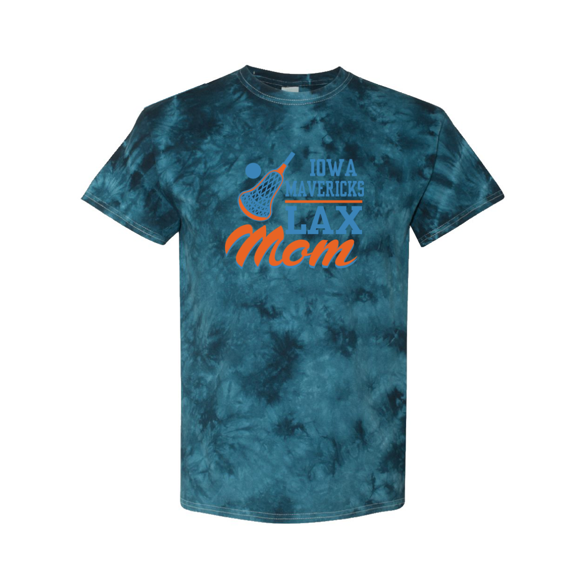 Adult Iowa Mavericks Navy Crystal Tie-Dye Tee