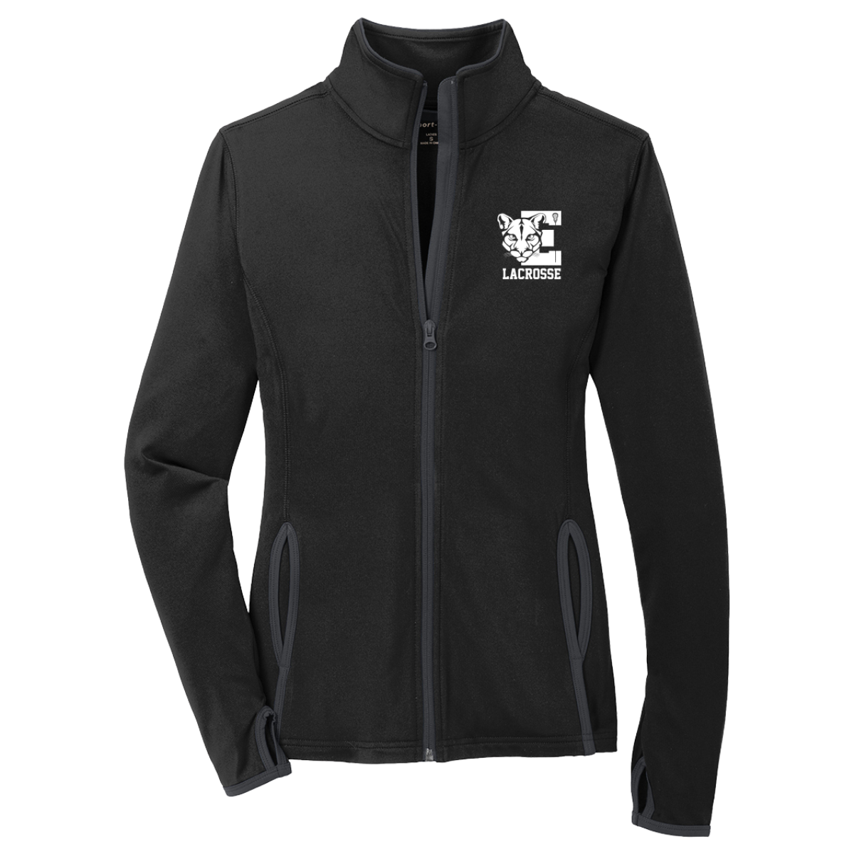 Women's Evergreen Lacrosse Sport-Tek Sport-Wick Stretch Full Zip Jacket