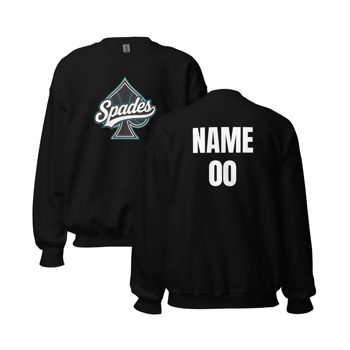 Personalizable - Adult South Bay Spade Gildan Crewneck Sweatshirt