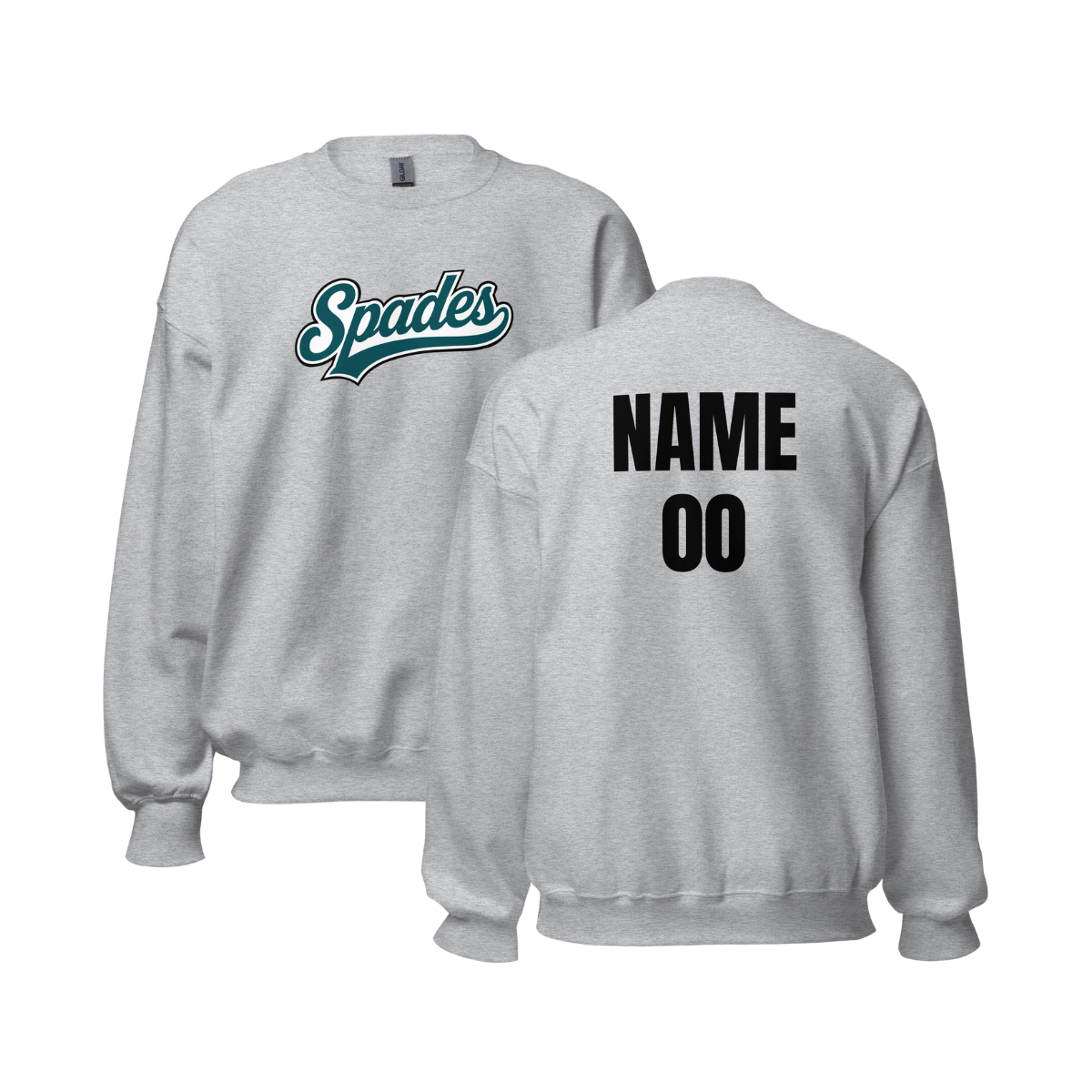 Personalizable - Adult South Bay Spade Gildan Crewneck Sweatshirt