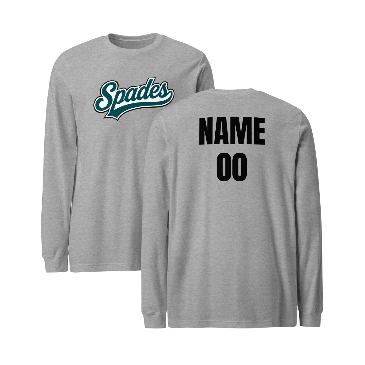 Personalizable - Adult South Bay Spades Bella + Canvas Long Sleeve Tee