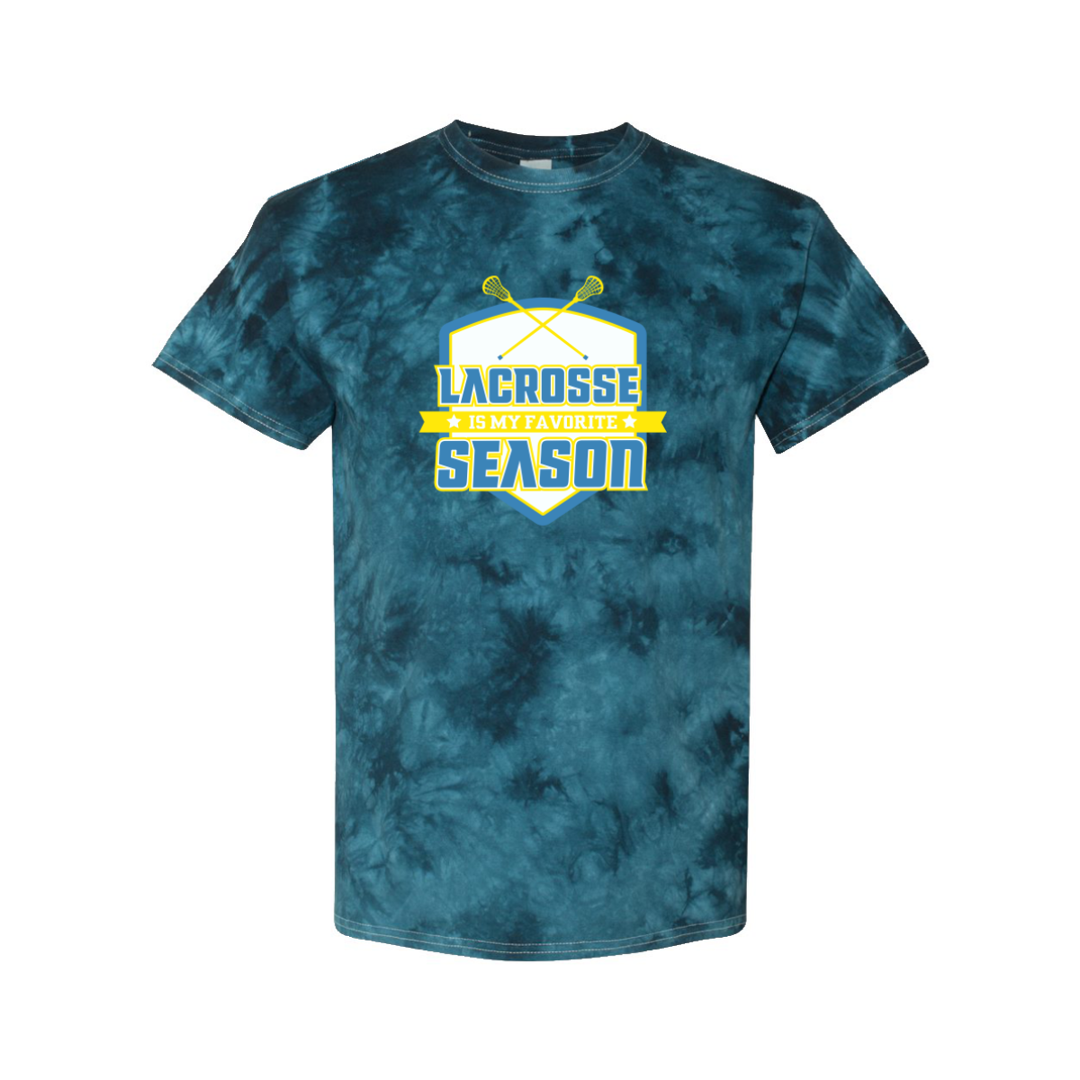 Adult Iowa Mavericks Navy Crystal Tie-Dye Tee