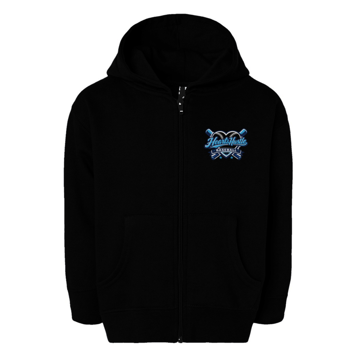 Toddler Heart and Hustle Baseball Rabbit Skins Full-Zip Fleece Hoodie
